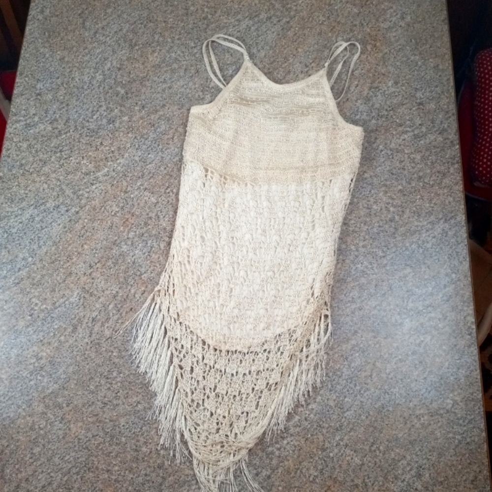 Bundle 4 for $20 - Ashley Stewart Cream Fringe Top